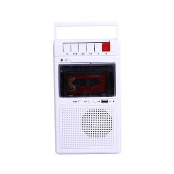 Cassette Recorder - Speler Wit - Cassetterecorder - Bandreco, Verzenden, Nieuw