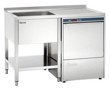 Bartscher Spoeltafel | 1 Spoelbak Links + Bodemschap | Vaatw, Ophalen of Verzenden, Nieuw in verpakking