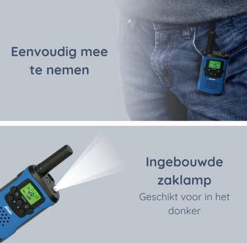 Walkie Talkie - Voor kinderen en volwassenen - Portofoon - O, Verzenden, Zo goed als nieuw