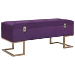 vidaXL Bankje met opbergvak 105 cm fluweel paars, Verzenden, Nieuw