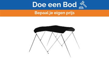 Bieden: Carver 3 bow 67 to 72 inch jet black canvas bimini, Ophalen of Verzenden, Nieuw, Zeilboot of Motorboot