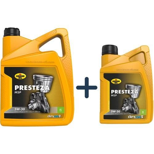 Kroon Olie Aanbieding: Presteza Msp 5W30 6L = 5L + 1L, Auto diversen, Onderhoudsmiddelen, Verzenden