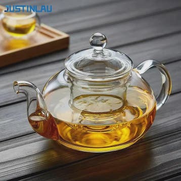 Glazen Theepot met Filter - Hittebestendig Borosilicaatglas, Verzenden, Nieuw
