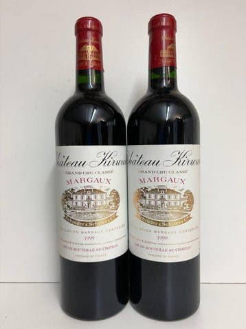 1999 Château Kirwan - Margaux 3ème Grand Cru Classé - 2 Fles, Nieuw