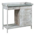 Tuinwerktafel Aliano oppottafel 98x48x94 cm grijs casa.pro, Verzenden, Nieuw