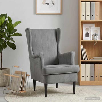 vidaXL Fauteuil Donkergrijs Fluweel, Verzenden, Nieuw
