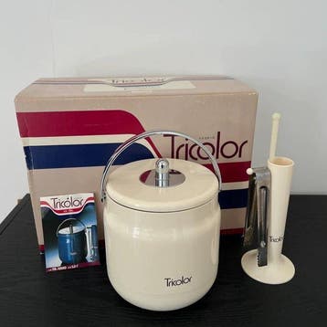 Tricolor - Ijsemmer - Vintage Driekleurige ijsemmer-set (met