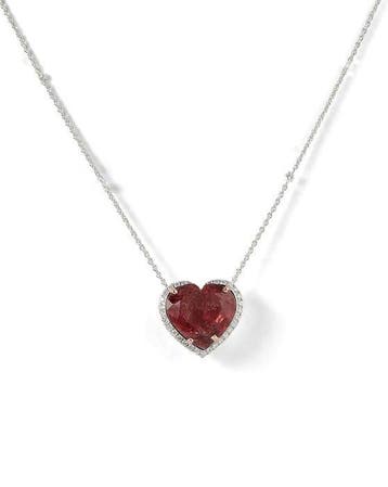 Halsketting - 14 karaat Witgoud - 7.94ct. tw. Toermalijn -, Nieuw