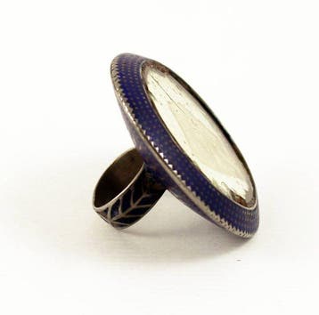 Grote ring - Zilver, Emaille - Pakistan - de eerste helft