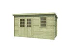 Outdoor Life Blokhut Amira Groen Geïmpregneerd 380 x 175 cm, Nieuw