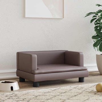 vidaXL Hondenmand 60x40x30 cm kunstleer bruin, Dieren en Toebehoren, Verzenden, Nieuw