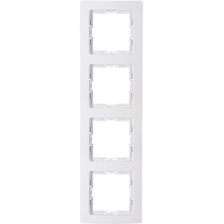 KOPP - Afdekraam - Paris HK05 - 4-voudig - Arctic Glans Wit, Doe-het-zelf en Verbouw, Elektra en Kabels, Nieuw, Ophalen of Verzenden