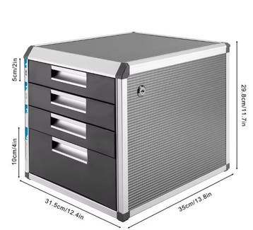 4-Laags Desktop Bestandsorganizer met Slot –Voor Kantoor en, Verzenden, Nieuw
