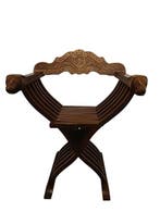 Klapstoel - Savonarola - Walnoot - Sedia Savonarola