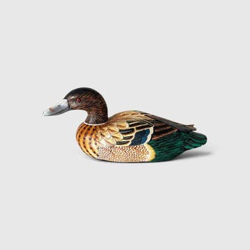 Lokeend - Large 33 cm Hand-Carved Wooden Mallard Duck –