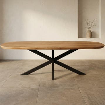 Eettafel Madison Natural | 200 cm | Deens ovaal, Ophalen of Verzenden, Nieuw