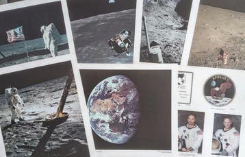 Zeven Apollo 11 vintage fotos U.S. Govt. Printing Office -