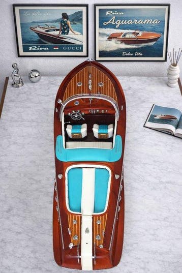 Maquette Riva Aquarama 67 cm bois Luxe 1:12 - Modelboot, Nieuw