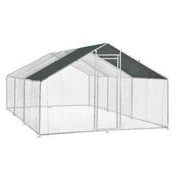Kippenren Wels buitenren 3x6x2 m donkergroen pro.tec, Verzenden, Nieuw