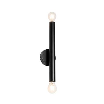 Art Deco wandlamp zwart 2-lichts - Tubi, Huis en Inrichting, Lampen | Wandlampen, Verzenden, Nieuw, Art Deco