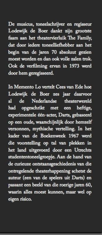 Memento Lo 9789064038211 Cees van Ede, Verzenden, Zo goed als nieuw, Cees van Ede