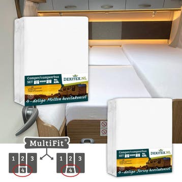 Textielpakket  4 delig met midden matras -1 hoeslakenset(4, Eenpersoons, Verzenden, Nieuw, Wit