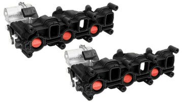 2X inlaatspruitstuk + stelmotor Porsche Audi VW 2.7 / 3.0TDI, Verzenden, Gereviseerd, Audi