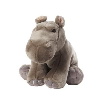 Zittende nijlpaard knuffel 22 cm - Knuffel nijlpaarden, Ophalen of Verzenden, Nieuw