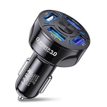 DrPhone QC9 - Autolader 4 Poorten - USB QC3.0 -2.1A -2.1A Sn, Verzenden, Nieuw