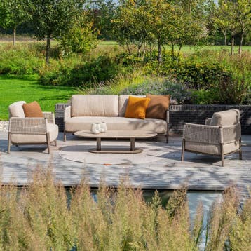 Boaz Savanne stoel bank loungeset 4 delige keramiek terre 4, Tuin en Terras, Tuinsets en Loungesets, Ophalen of Verzenden, Nieuw