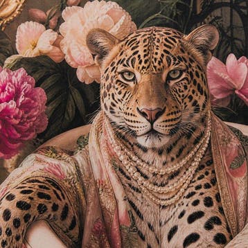 Paneel - GA008 - Decoratief Madame Leopard – Toilette