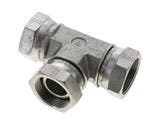 T-koppeling G1 1/2 Binnendraad Hydrauliek Staal 125bar, Verzenden, Nieuw