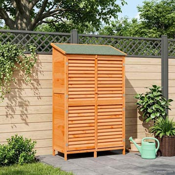vidaXL Tuinschuur Bruin 106 x 56 x 176,5 cm Massief, Verzenden, Nieuw