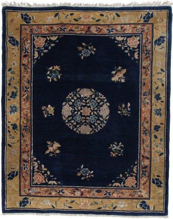 Antique Chinese Peking Carpet - Genuine Asian Handmade Rug -, Nieuw