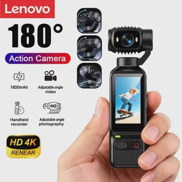 Compacte 4K Action Camera met 180° Roteerbare Lens - Ideaal, Verzenden, Nieuw