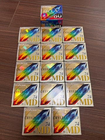 Victor CRYSTAL GOLD 74, CRYSTAL COLOR MIX 80 MiniDisc, Nieuw