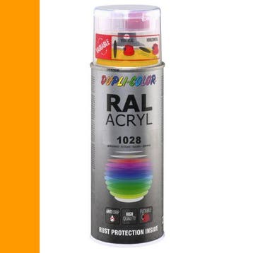 Dupli-Color Ral Acryl Ral 1028 Meloen Geel Hoogglans 400 ml, Ophalen of Verzenden, Nieuw