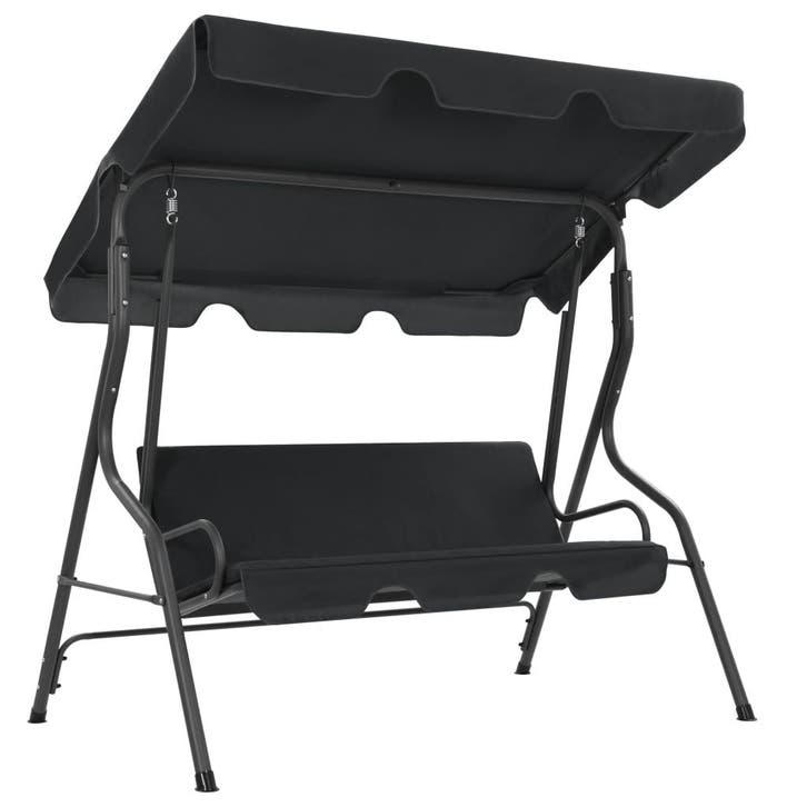 vidaXL Schommelbank 170x110x153 cm antraciet, Tuin en Terras, Tuinbanken, Nieuw, Verzenden