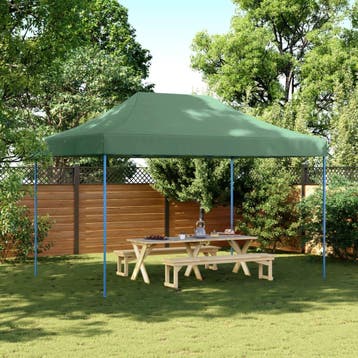 vidaXL Partytent inklapbaar pop-up 410x279x315 cm groen, Verzenden, Nieuw, Partytent