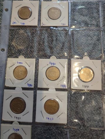 Serie 5 gulden munten 1988 tm 2001, Postzegels en Munten, Ophalen of Verzenden, Koningin Beatrix, 5 gulden, Setje