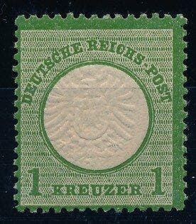 Duitse Rijk 1872 - 1 Kreuzer grote Schild donkergroen, Gestempeld