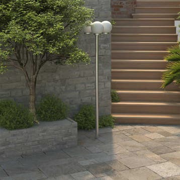 vidaXL Tuinlantaarn met 3 peertjes 220 cm, Verzenden, Nieuw, Staande lamp