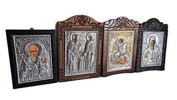 Icoon - Verzameling van 4 iconen - Hout, Metaal