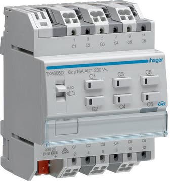 Hager Schakelaar Actuator Bus Systeem - TXA606D, Verzenden, Nieuw, Overige typen