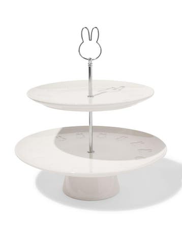 HEMA Nijntje etagere Ø28.5cm keramiek wit, Verzenden, Nieuw