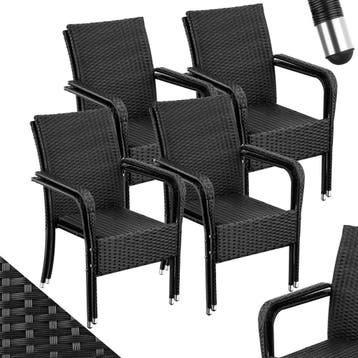 Wicker tuinstoel Girona, stapelbaar, draagkracht 120 kg, Tuin en Terras, Tuinsets en Loungesets, Verzenden, Nieuw