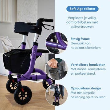 2dekans | Safe Life® Rollator lichtgewicht en opvouwbaar -, Ophalen of Verzenden, Zo goed als nieuw