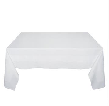 Tafelkleden Wit 140x200cm Met Ingeweven Satijnband - Treb Cl, Huis en Inrichting, Verzenden, Nieuw