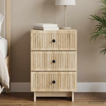 vidaXL Nachtkastje Sonoma Eiken 43 x 41 x 66,5 cm Bewerkt, Minder dan 45 cm, Verzenden, Nieuw, 55 tot 70 cm