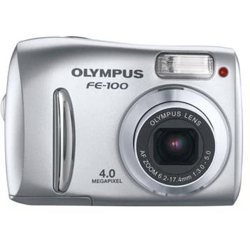 Olympus FE-100 Digitale Compact Camera - Zilver, Verzenden, Zo goed als nieuw